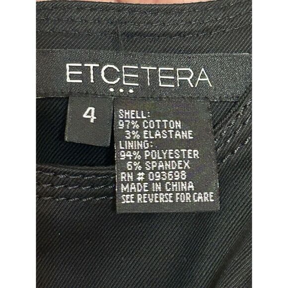 Etcetera Black  Sleeveless Goldtone Hardware Back Zip Dress Size 4 - Picture 4 of 8